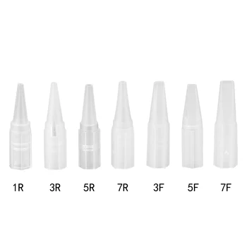 

100Pcs/Set 3F Tattoo Tips Sterile Disposable Eyebrow Lips Tattoo Tips Permanent Makeup Tool Needles Tattoo Machine Caps Supplies