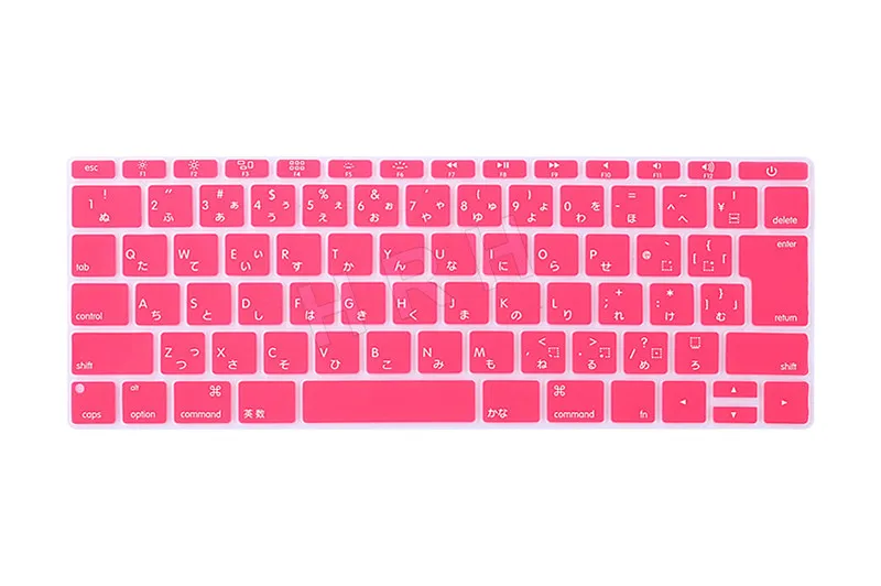 HRH Японский силиконовый чехол кожи для Macbook New Pro 1" A1708(версия, без Touch Bar) Mac 12" A1534 JP Версия - Цвет: Pink
