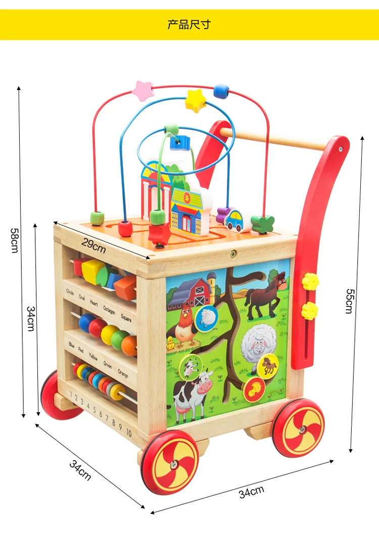 kids wooden walker