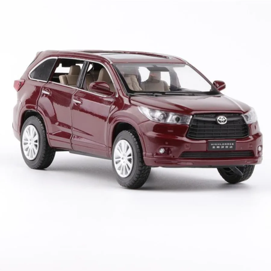 Kopen 1 32 Highlander Diecast Legering Automodellen Speelgoed Hoge Simulatie Metalen Suv Model Wight Licht 6 Deuren Geopend Geschenken Voor Kinderen present