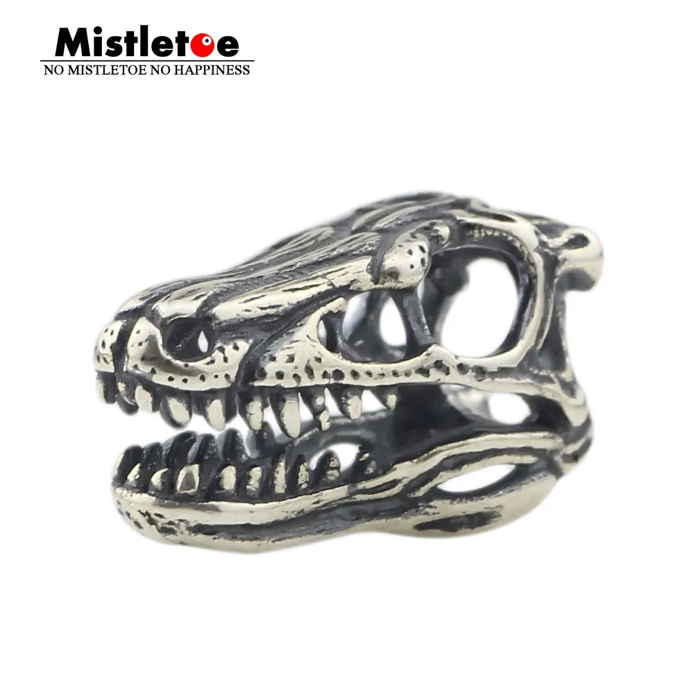 

Mistletoe Genuine 925 Sterling Silver Velociraptor Skull Charm Bead Fit OHM Bracelet Jewelry