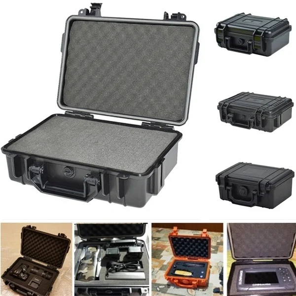 

Solid Waterproof ABS Safety Tool Case Box Camping Traveling Storage Case Vehicle Kit Box Sealed Safety Equipment Case