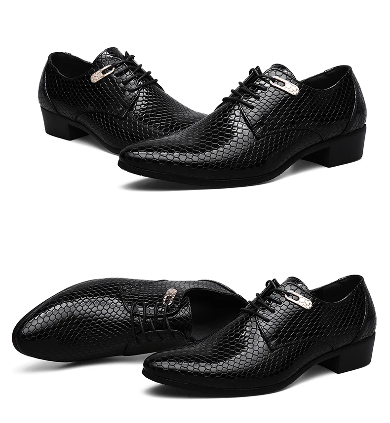 cobra dos homens oxford rendas até sapatos