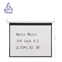 Thinyou 100 inch 4:3 with Wireless and wired remote control electric screen high contrast HD 3D motorized projector screen