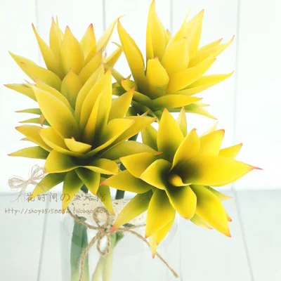 

(4 pcs/lot)The simulation of tropical succulent high pole agave single branch yellow artificial plants for decoration