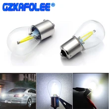 GZKAFOLEE P21W Led 2 pcs T10 BA15D 1157 BAY15D BA15S 1156 Levou Transformar a luz de freio Lâmpada Sigle 12 v 650Lm branco Vermelho Amarelo 3000 k 6000 k