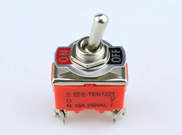 1 шт. E-TEN1221 15A 250VAC 4PIN ВКЛ-ВЫКЛ тумблер кулисный переключатель питания микропереключатель оранжевый