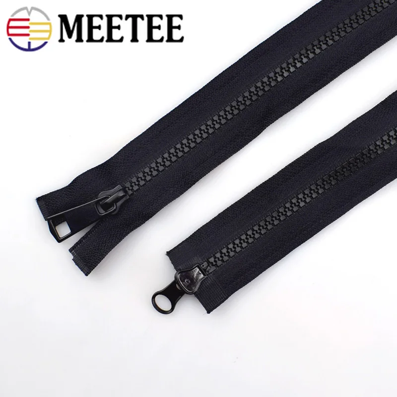

Black Double Sliders Fermeture Eclair Eco-friendly Open-end Zipper For Sewing 5# Resin Zippers Outdoor Bags Suitcases DIY Crafts