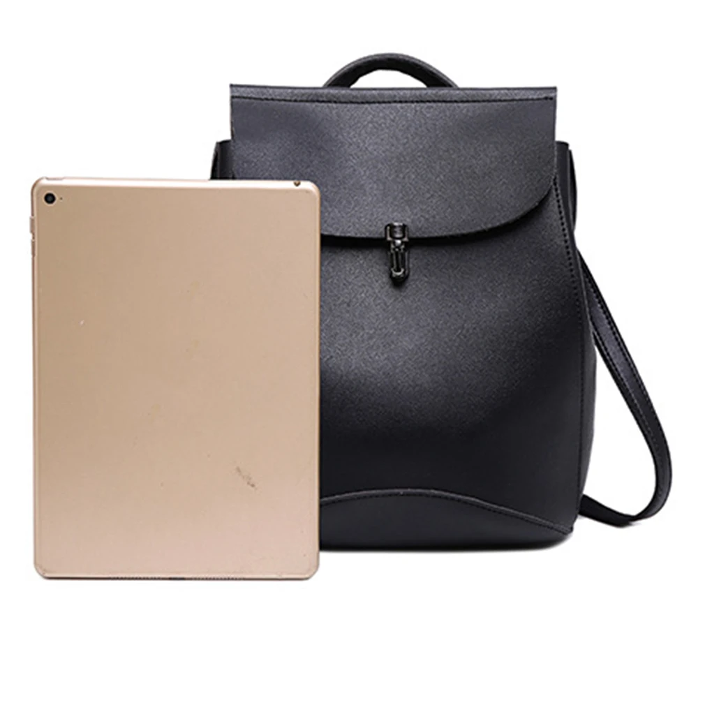 

2019 New Black Vintage Backpacks Fashion Women Girls PU Leather Travel Satchel Shoulder School Tote Bag Backpack