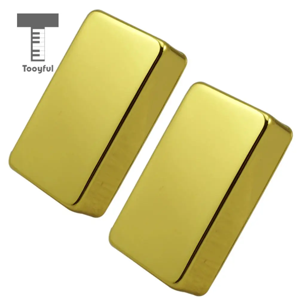 Tooyful 2 Pcs Sealed Closed Double Coil Humbucker Pickup Cover for Electric Guitar Parts