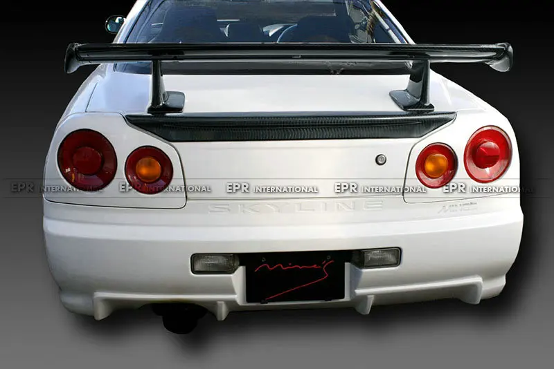 Стайлинг автомобиля для Nissan Skyline R34 GTR GTT Минимальный стиль задний спойлер из