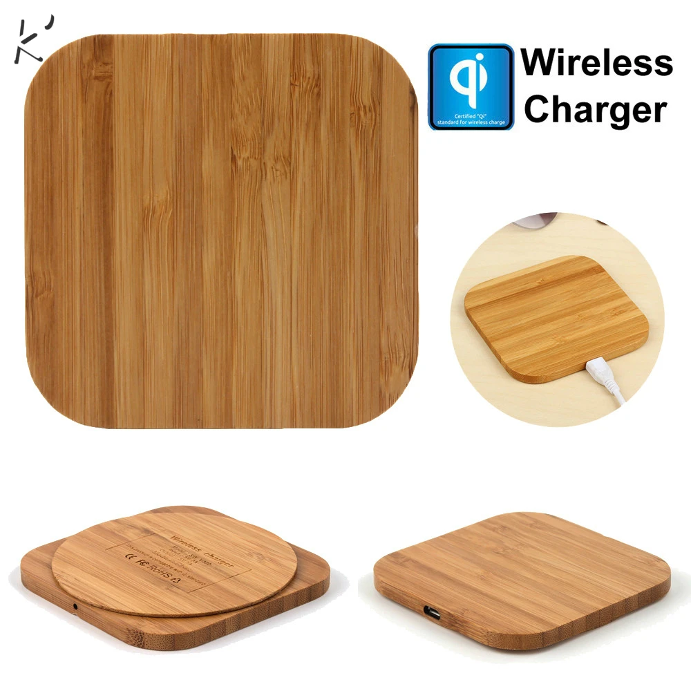 

Qi Wireless Charger Slim Wood Pad Charging Mat For Samsung Galaxy Note 9 iphone wireless charger mobile phone charger charging