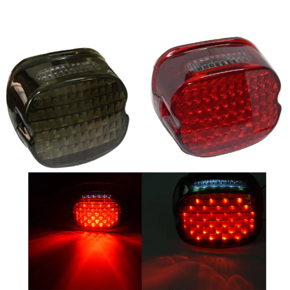 

For Harley Dyna Fat Boy FLSTF Night Train FXSTB Softail Sportster Road King Electra Glide Road Glide LED Brake Tail Light Red