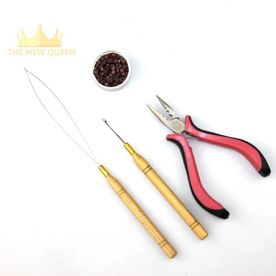 I Tip font b Hair b font Extensions Starter Kits Use For Silicone Micro Rings Beads