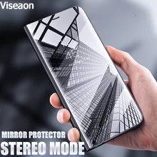 

For Samsung Galaxy S8 S9 Plus Note 8 Phone Case Plating Mirror leather Flip Bracket Smart Case For Samsung S8Plus S9Plus Note8