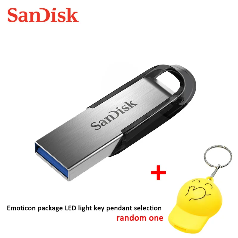 Двойной Флеш-накопитель SanDisk CZ73 USB3.0 флеш-накопитель 128 Гб 64 Гб оперативной памяти, 32 Гб встроенной памяти, супер Скорость USB флеш-накопитель читать Скорость до 150 МБ/с. USB3.0 флеш-накопителей и 128 ГБ - Цвет: CZ73 black-LED