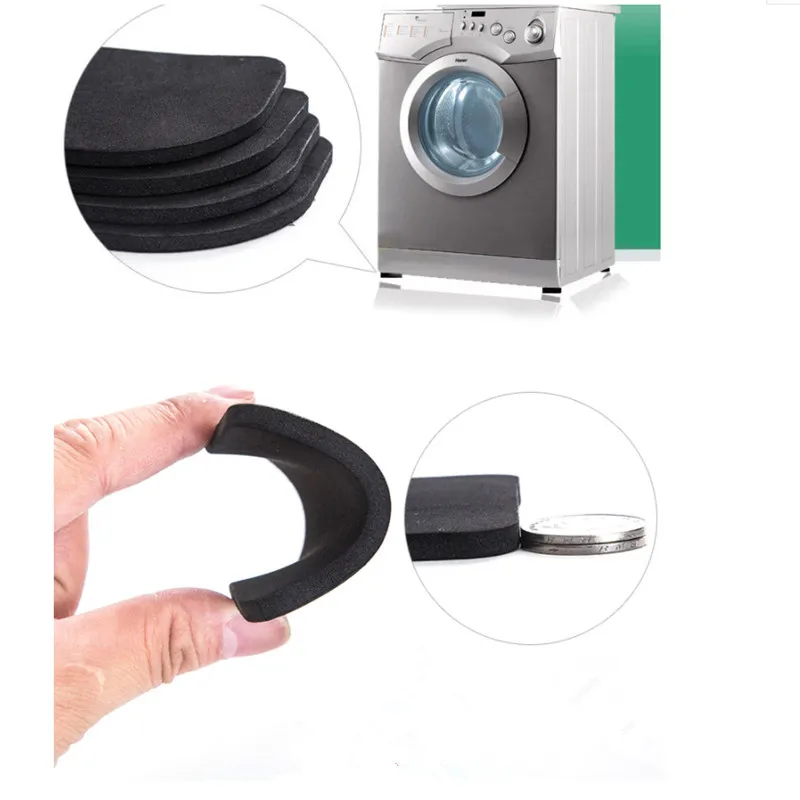 4pcs Washing Machine Pad Mat Shock Proof Non Slip Foot Refrigerator Protectors 