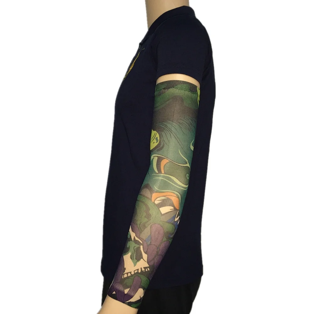 Japan Demon Nylon Fake Tattoo Arm Warmers Oversleeve Temporary Tattoo