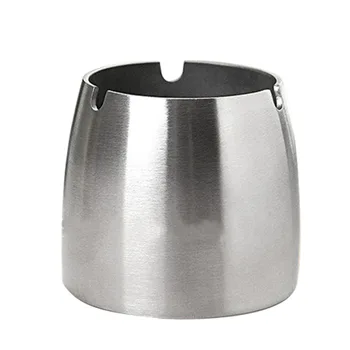 

Stainless Steel Windproof Ashtray Creative Retro Cigarette Ash Holder Desktop Round Ash Tray With Smoking Column Small Size Smal
