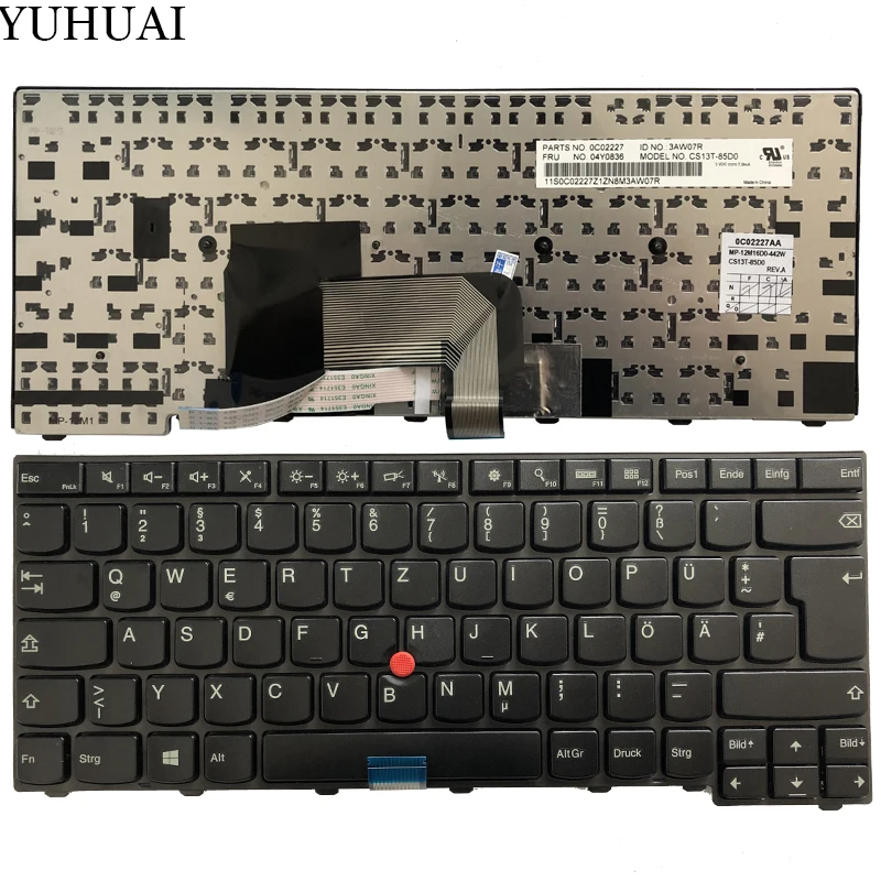 Пособия по немецкому языку Клавиатура для ноутбука LENOVO THINKPAD L440 L450 L460 T431S T440 T440P T440S T450 T450S Клавиатура для ноутбука с греческой раскладкой без подсветки