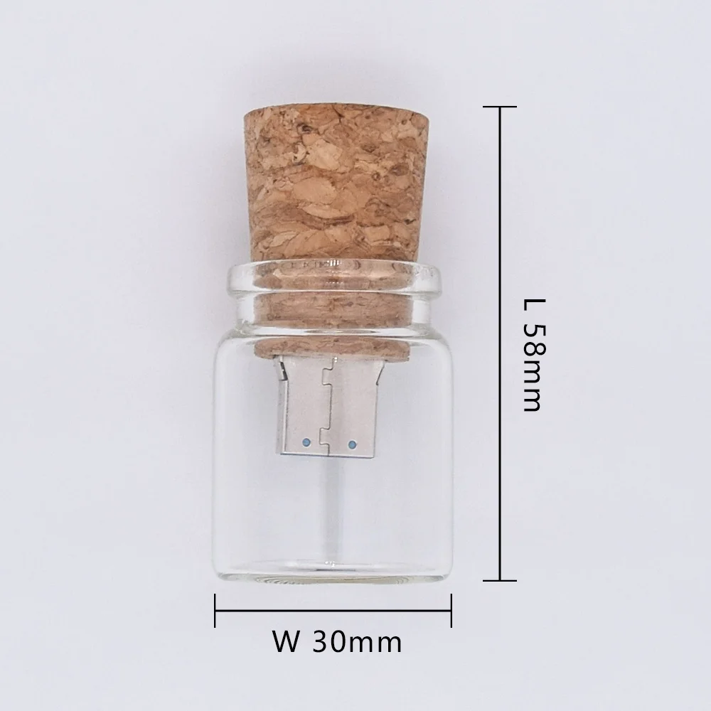 best pen drive brand USB 3.0 free personalized customization Glass drift bottle Cork USB wooden box pendrive 8GB 16GB 32GB 64GB wedding gift thunderbolt flash drive