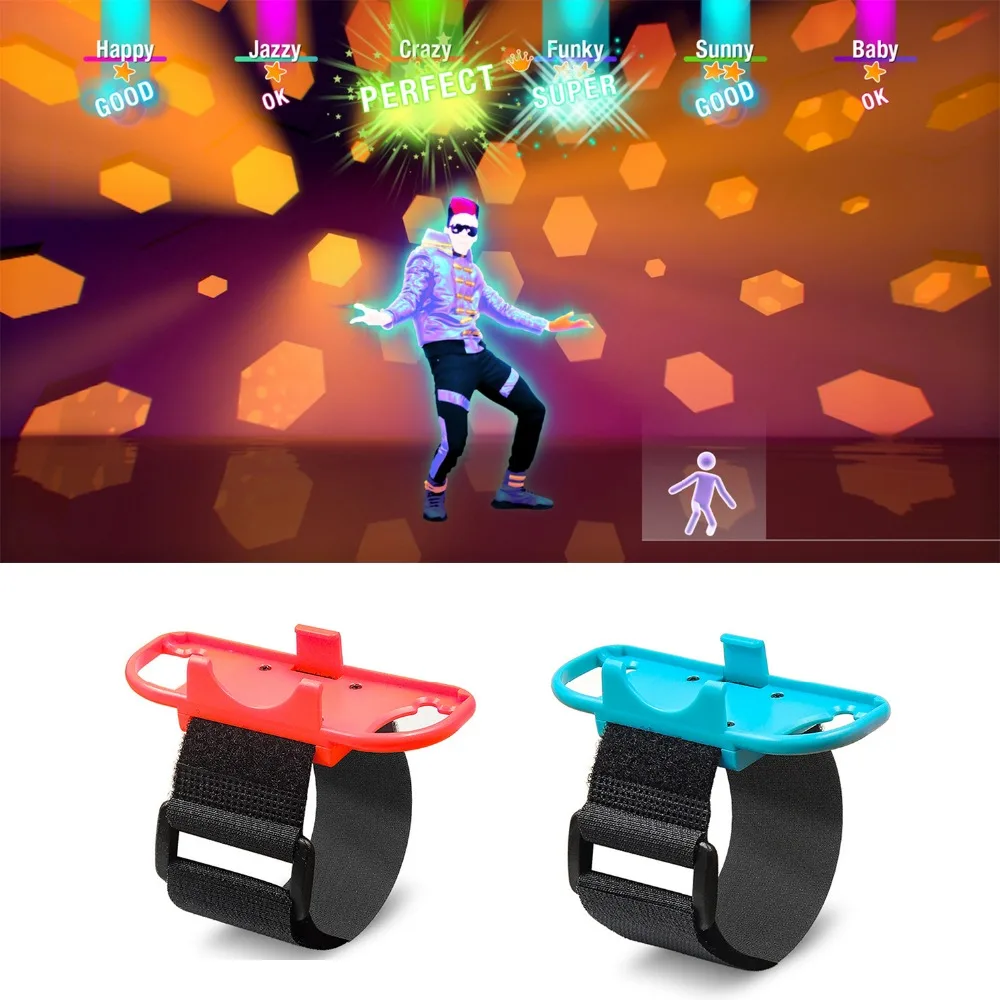 2 PCS JUST DANCE Game Dance Wrist Band Strap Nintend Switch Joy con