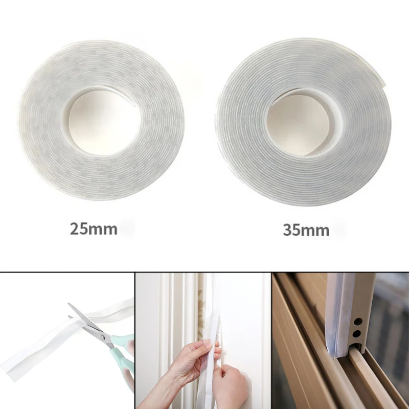35 35mm X 5m Weatherstrip Draft Stopper Frameless Window Sliding