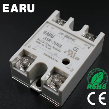 

1pcs Solid State Relay Module SSR-70VA 70A 500K ohm TO 24-380V AC SSR 70VA Resistance Regulator