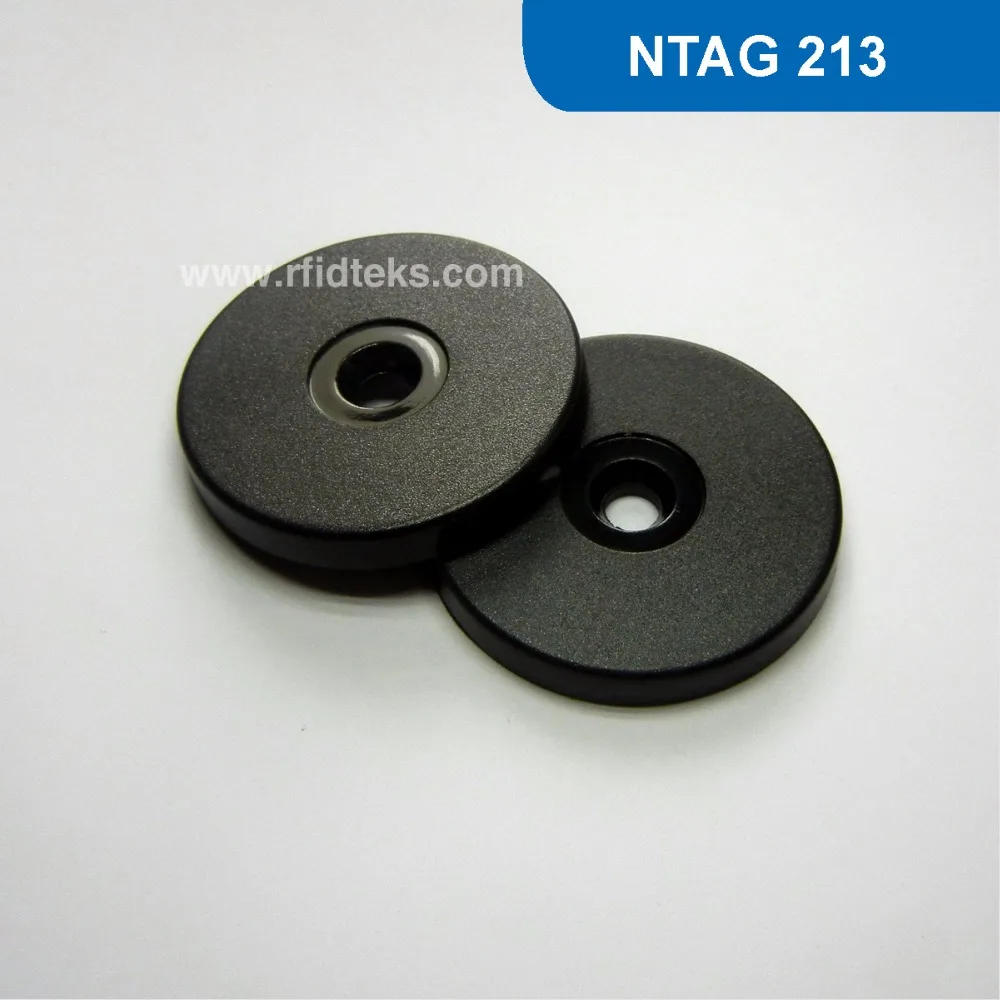 RT40 Dia: 40mm ABS RFID Tag Token, Disco RFID Tag para o Telefone Móvel NFC ISO14443A 13.56 MHZ 144 Bytes Ntag 213 Chip frete grátis