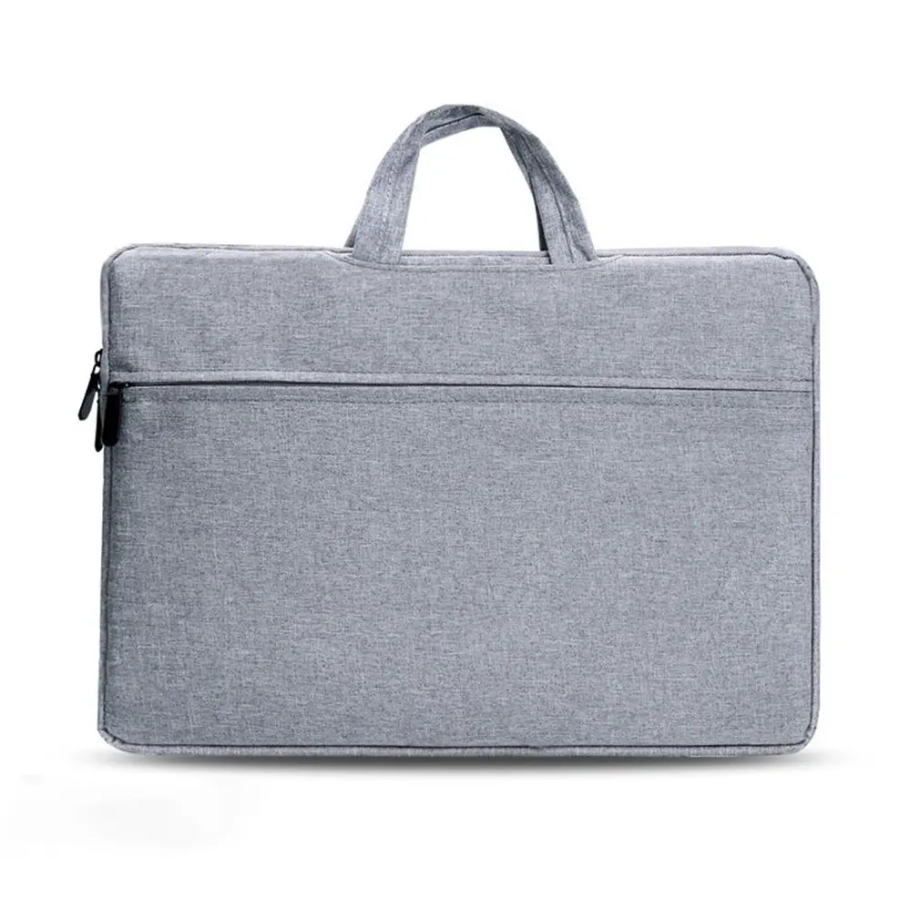 

Gray Simple Oxford Style Fashionable Laptop Notebook Sleeve Case Carry Bag Shockproof Handbag Suitable For Macbook