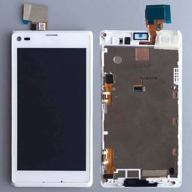 

White Touch Digitizer LCD Display Assembly+Frame for Sony Xperia L S36h C2104 C2105