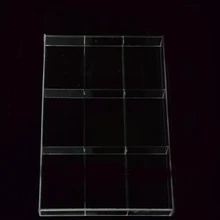 9 grid New Acrylic Tray Women Jewelry Display Cosmetic Makeup Storage Tray Clear Organizer Tray