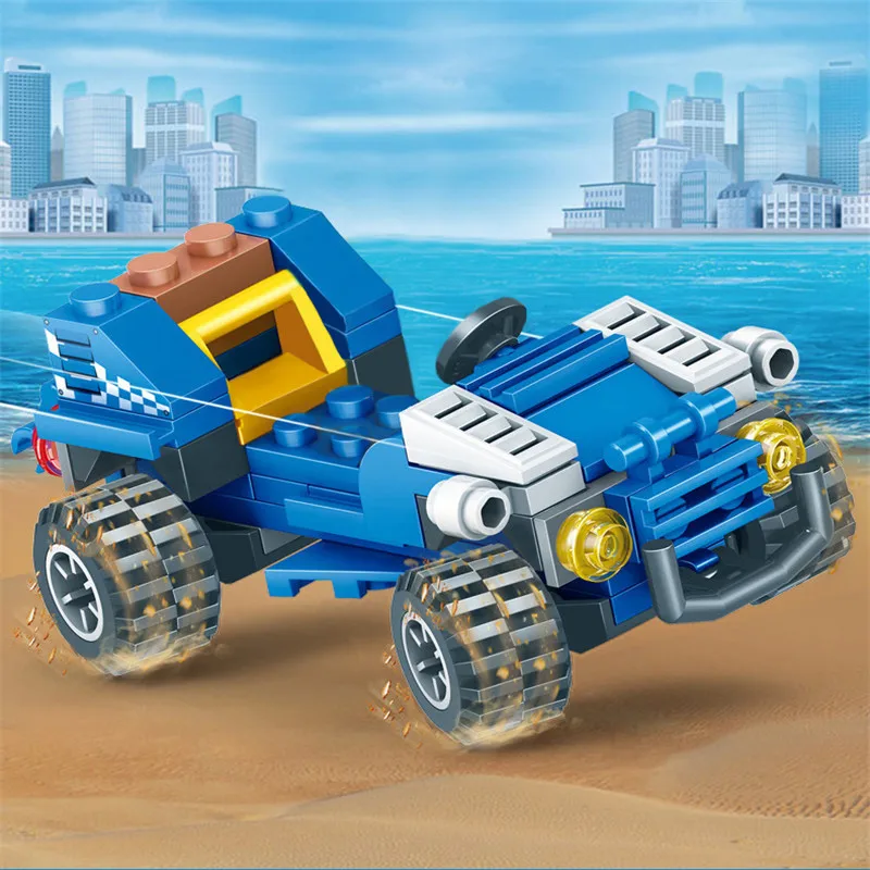 Pаспродажа Kazi 318 шт 4in 1 новые городские Грузовые Строительные блоки самосвал кирпичи для тележки образовательные строительные DIY игрушки для детей