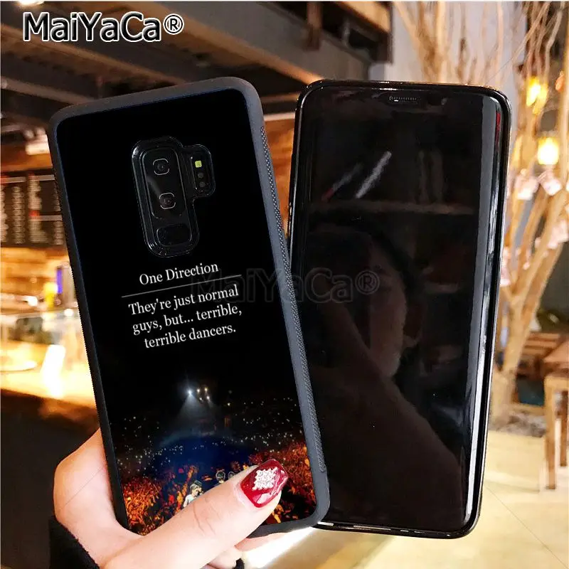 MaiYaCa One Direction 1d Louis Tomlinson Protective black silicone soft Case for samsung galaxy s6 edge s5 s7 s8plus s9plus case