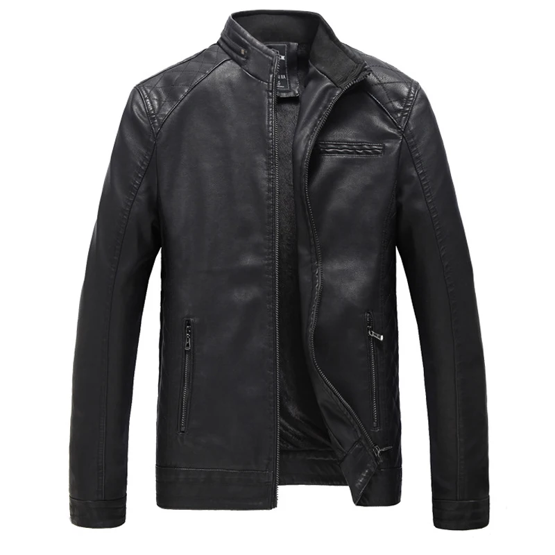 Новая высококачественная кожаная куртка Мужская jaqueta de couro masculina мужские кожаные куртки и куртка мотоциклетная куртка плюс размер 6XL