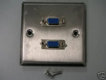 

Quad Wall Plate 2 x DB15 Female VGA Connector 9010 2pcs