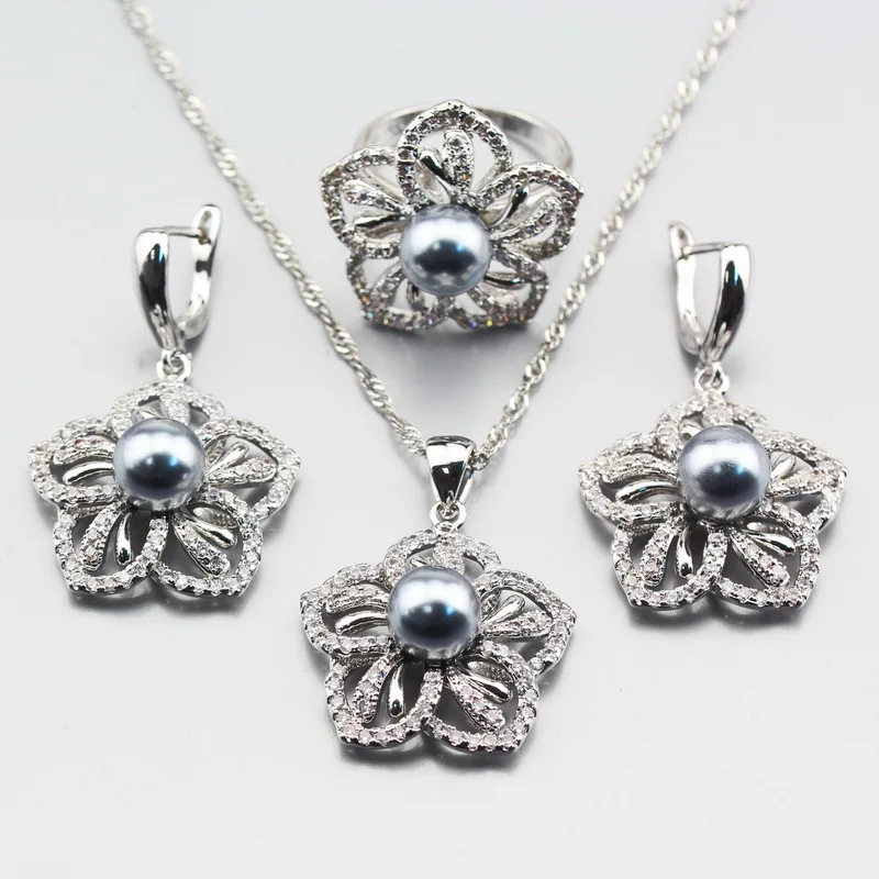 3 шт. серьги/кулон/ожерелье/кольцо для женщин|jewelry sets|women jewelry setpearl 925 |