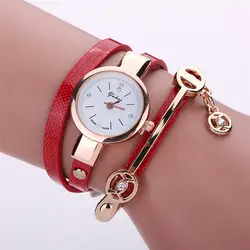 GAGAFEEL новые модные женские Для женщин кварцевые часы три кольца обмотки браслет смотреть раскладывающейся застежкой Повседневное часы