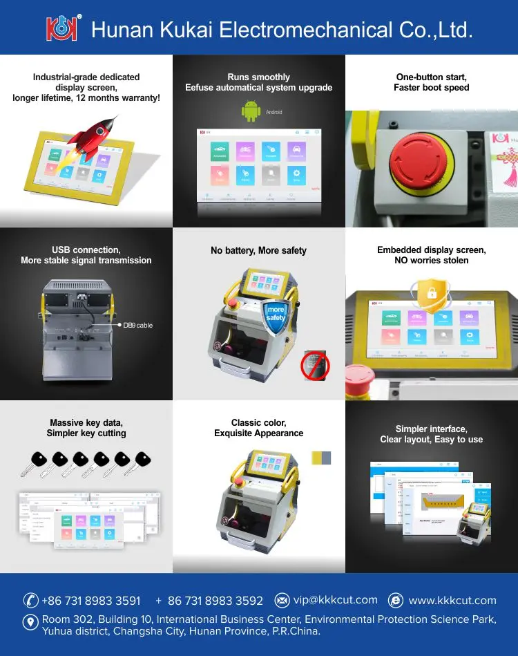Kukai Китай дешевый английская версия используется слесарные инструменты SEC-E9 полностью автоматический используется ключ резки и ключ машины