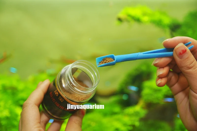 Fish food feed multi use small spoon tweezer 2 in1 functionin Feeders