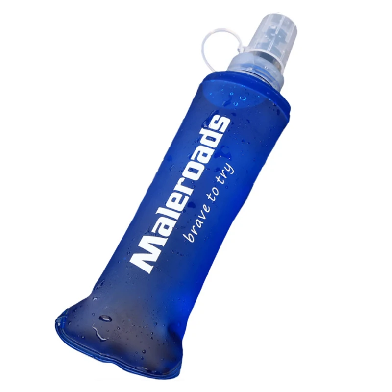 

Multifunctional water bag 250ml 500ml soft bottle folding collapsible soft water bag riding walking kettle
