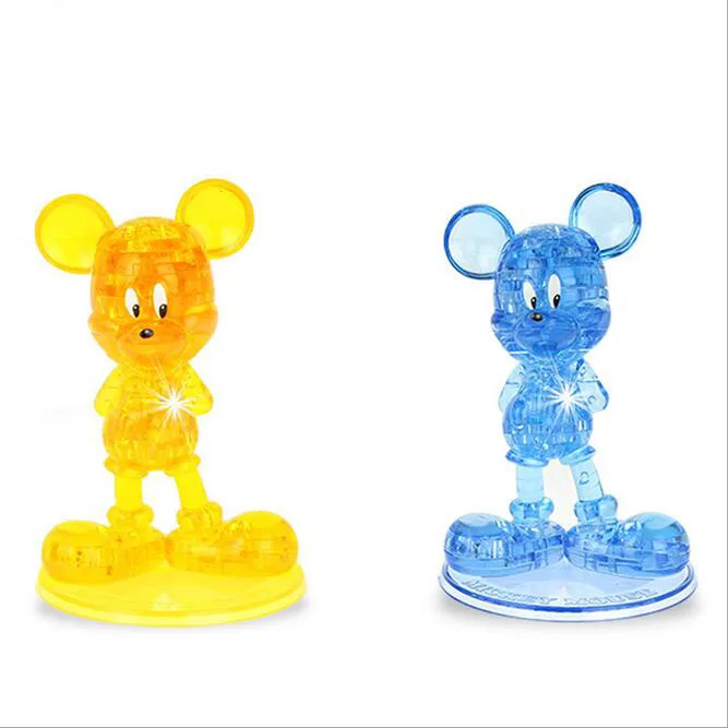 DIY 3D кристалл головоломки мульти моделирование розовый синий прозрачный детские