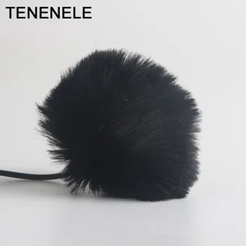 

TENENELE Outdoor Furry Microphone Muff Windshield Lavalier Microphone Windscreen wind Cover For 5mm Size Microphones Mic