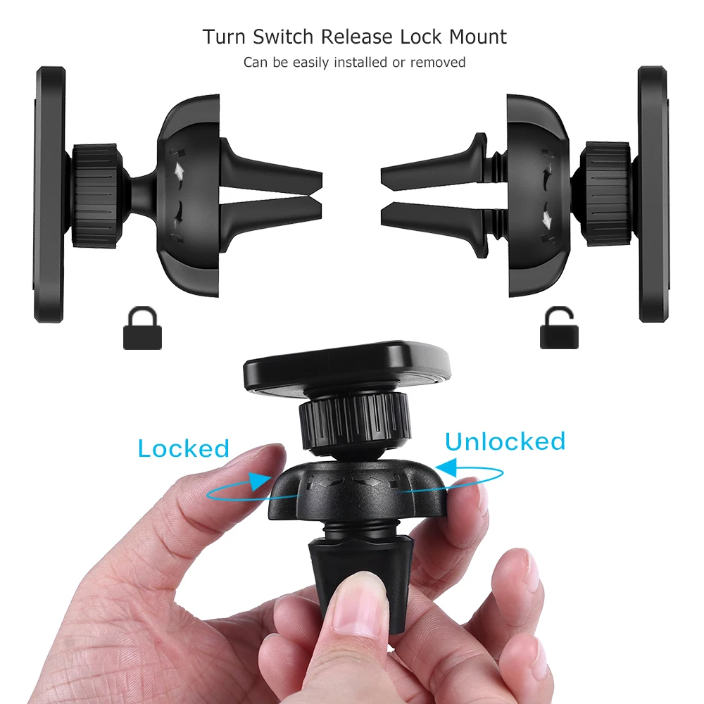 Yianerm Новые 6 N50 сильный магнит Магнитная Air Vent держатель телефона twist lock