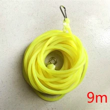 Высокое качество 9 м эластичной однотонной резинкой веревка-пропустили полюс сохраняя полюс леска диаметром 4 мм эластичный веревку, привязанную резиновая