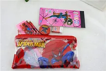 kawaii pencil case for children spiderman sticker school supplies lovely korean pencil case school stationery estojo escolar