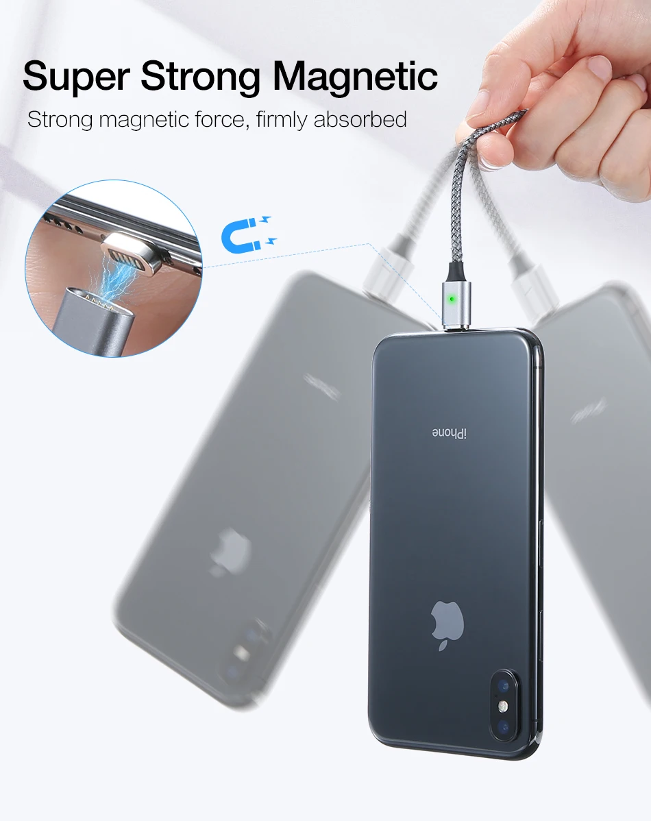 RAXFLY магнит зарядное устройство для iPhone 8 7 Plus X XS Max Магнитный зарядный кабель Lightning Micro USB Магнитный кабель Тип C для Xiaomi зарядка магнитная магнитный кабель для iphone