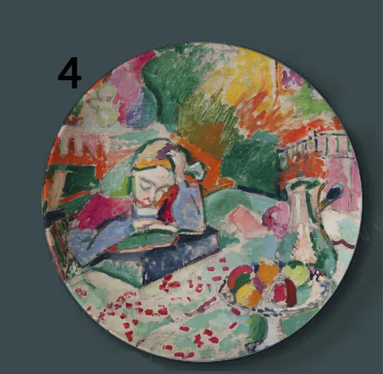 Henri Matisse живопись декоративные тарелки керамическая домашняя художественная тарелка отель фон дисплей абстрактная картина маслом тарелка - Цвет: 4
