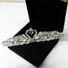 Стразы диадема в виде лебедя принцесса невесты головной убор Свадебные аксессуары для волос