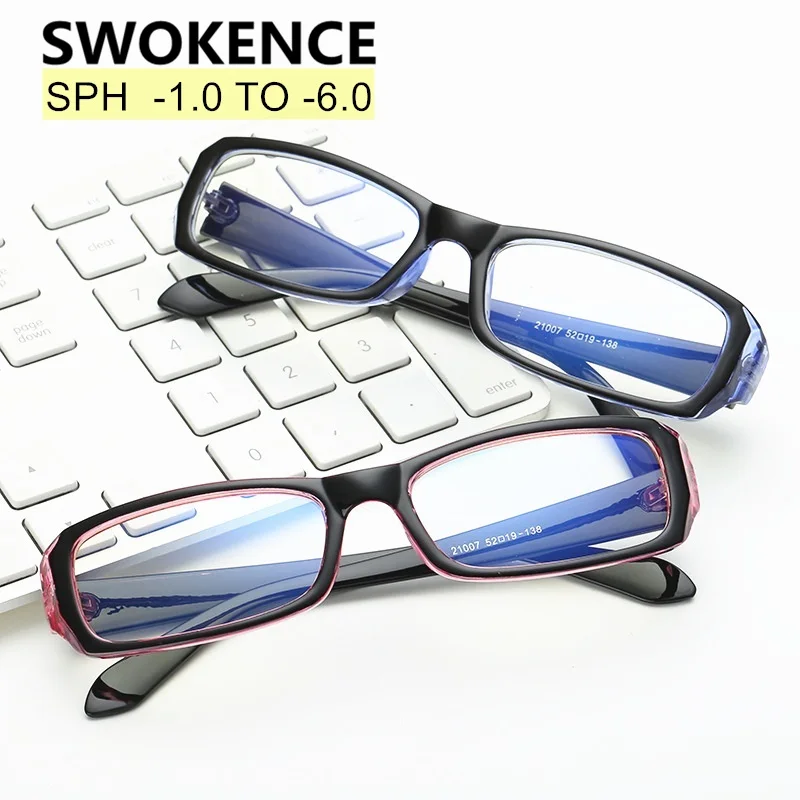 

SWOKENCE Diopter -1.0 -1.5 -2.0 -2.5 -3.0 -3.5 -4.0 -4.5 -5.0 -5.5 -6.0 Brand Finished Myopia Glasses Men Women Nearsighted F172
